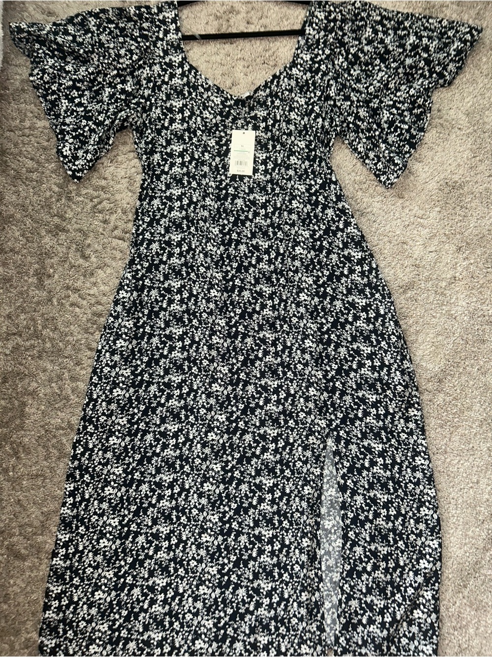 a new day Black & White Floral Maxi Dress